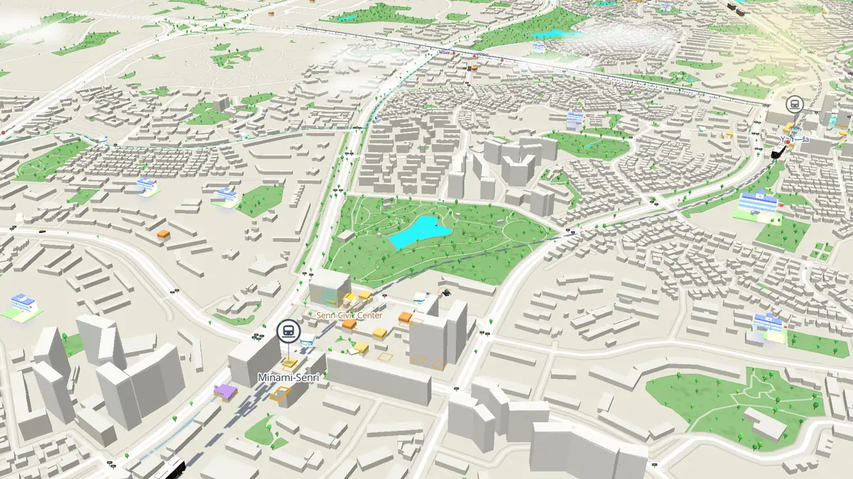 The heart of Senri New Town: Minami-Senri Station and Senri-Minami Park